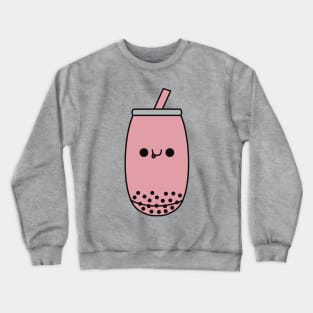 Cute Strawberry Bubble Tea - Kawaii Boba Tea Crewneck Sweatshirt